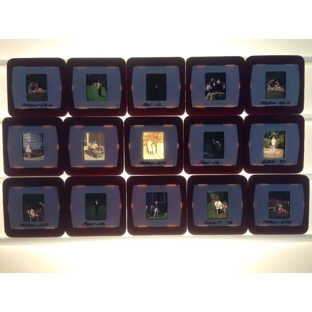 Lot 15 Vtg Kodachrome 40s 1948 Family Children Grandmother Photos Color Slides